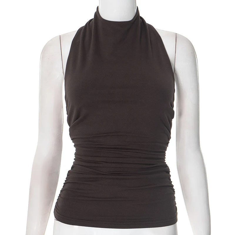 Damen ärmelloses Oberteil mit hohem Kragen und elegantem Rüschendetail WOLFF - Image 7