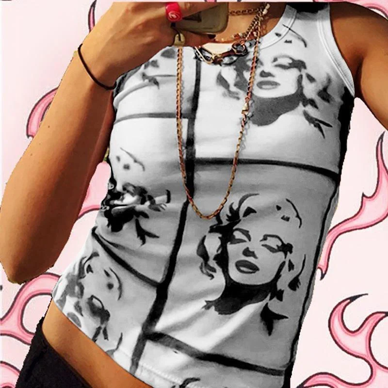 Damen ärmelloses Top mit einzigartigem Marilyn Monroe Druck WOLFF - Image 6