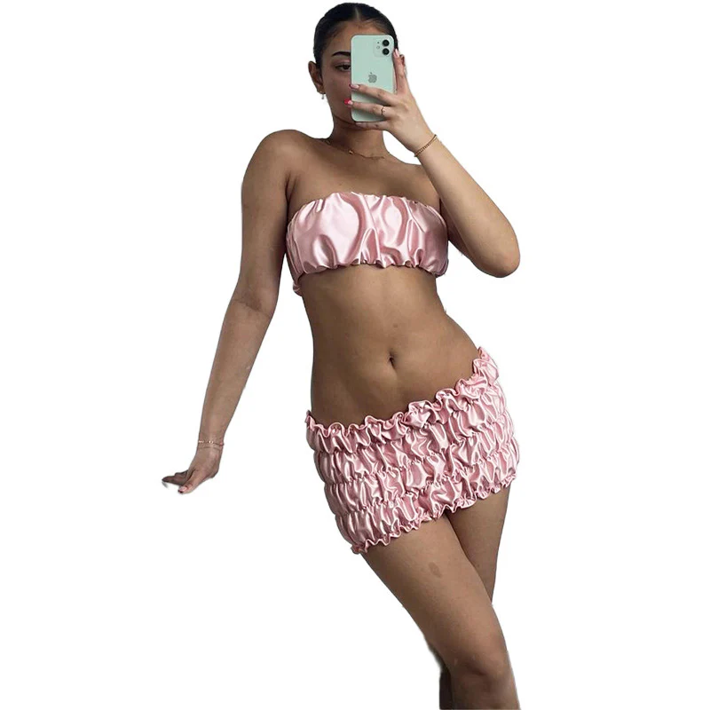 Damen Bandeau-Oberteil und Rüschenshorts Set WOLFF - Image 5