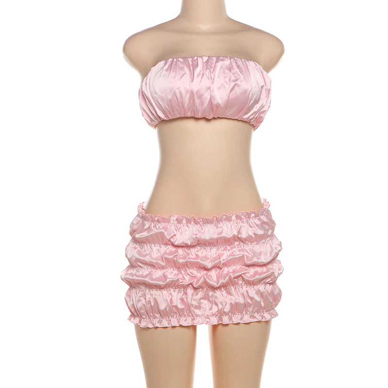 Damen Bandeau-Oberteil und Rüschenshorts Set WOLFF - Image 6
