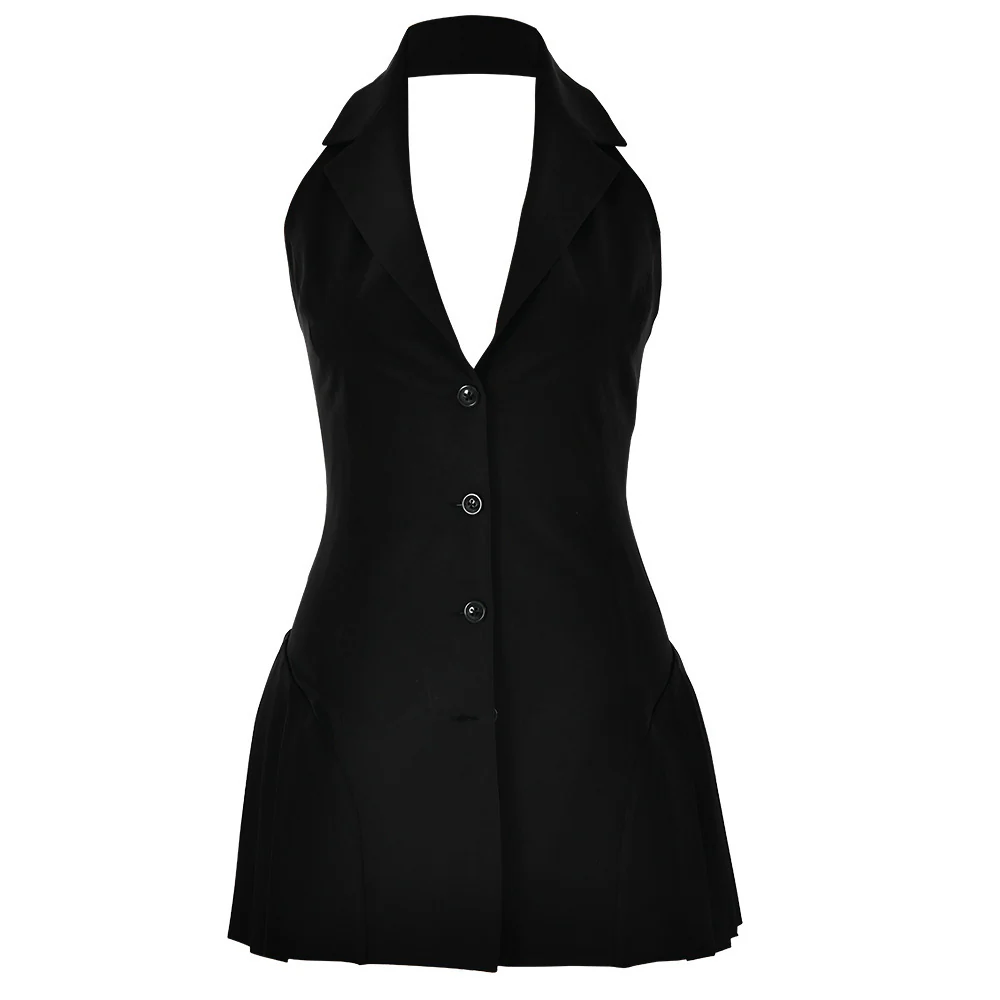 Damen Blazer-Kleid mit vorderem Knopfdesign und Faltenrock WOLFF - Image 6