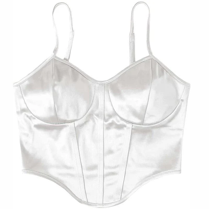 Damen Bustier-Top mit korrektem Schnitt und glänzender Satin-Oberfläche WOLFF - Image 10