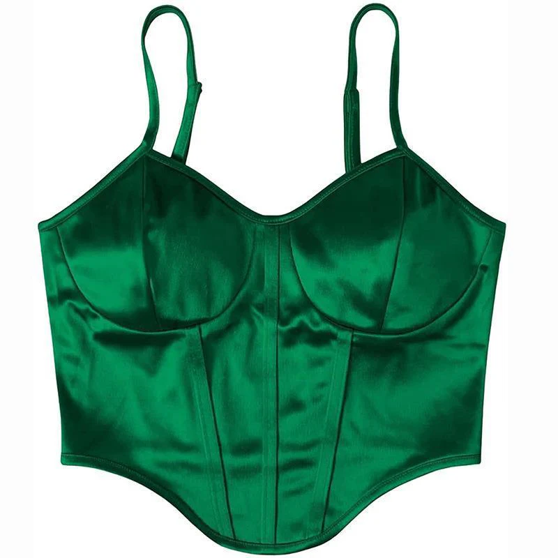Damen Bustier-Top mit korrektem Schnitt und glänzender Satin-Oberfläche WOLFF - Image 4