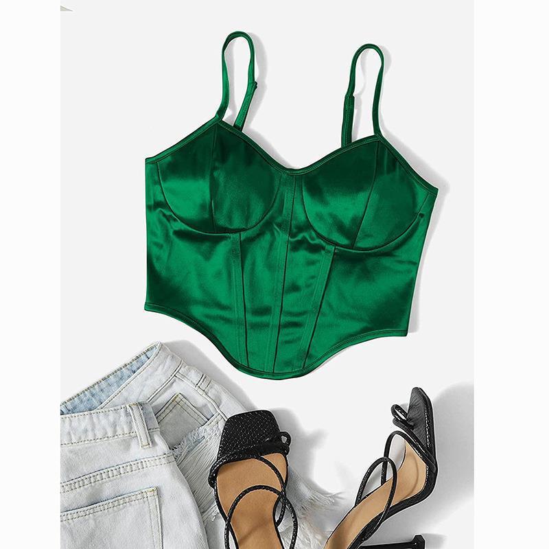 Damen Bustier-Top mit korrektem Schnitt und glänzender Satin-Oberfläche WOLFF - Image 5