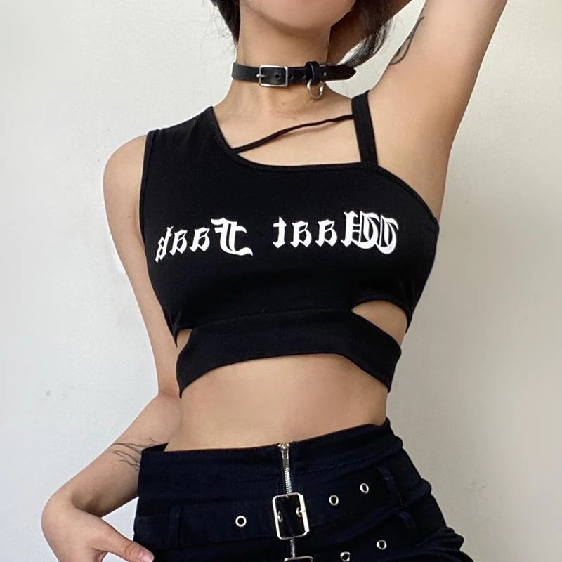 Damen Crop-Top mit asymmetrischem Design und auffälligem Schriftzug WOLFF - Image 5