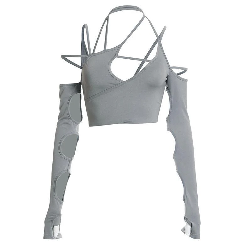 Damen Crop-Top mit einzigartigem Cut-Out-Design und langen Ärmeln WOLFF - Image 5