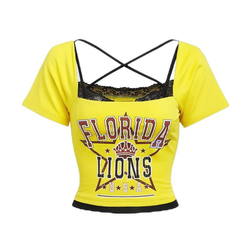 Damen Crop-Top mit einzigartigem Skelett-Design und dekorativen Spitzenelementen WOLFF - Image 5