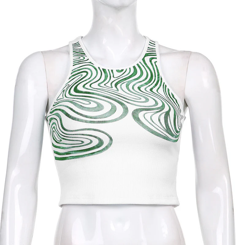 Damen Crop-Top mit einzigartigem Wellenmuster und sportlichem Schnitt WOLFF - Image 4