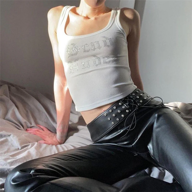 Damen Crop-Top mit glitzerndem Schriftzug WOLFF - Image 2