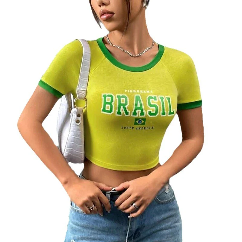 Damen Crop-Top mit kreativem brasilianischen Grafikdruck WOLFF - Image 5