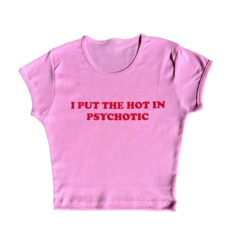 Damen Crop-Top mit kreativem Grafikdruck und hohem Tragekomfort WOLFF