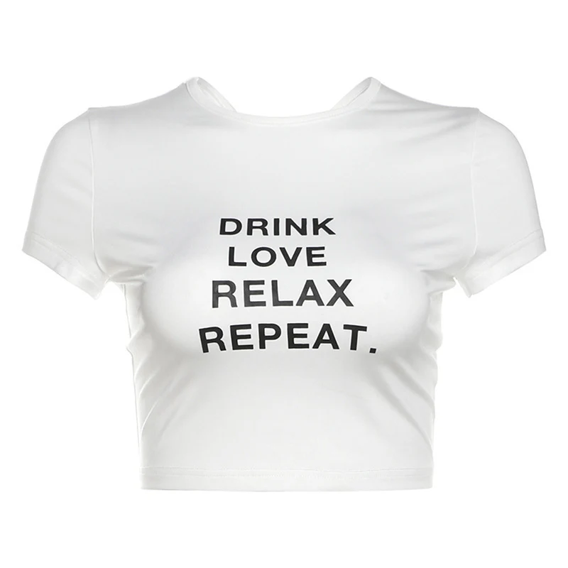 Damen Crop-Top mit kreativem Schriftzug und figurbetontem Schnitt WOLFF - Image 7