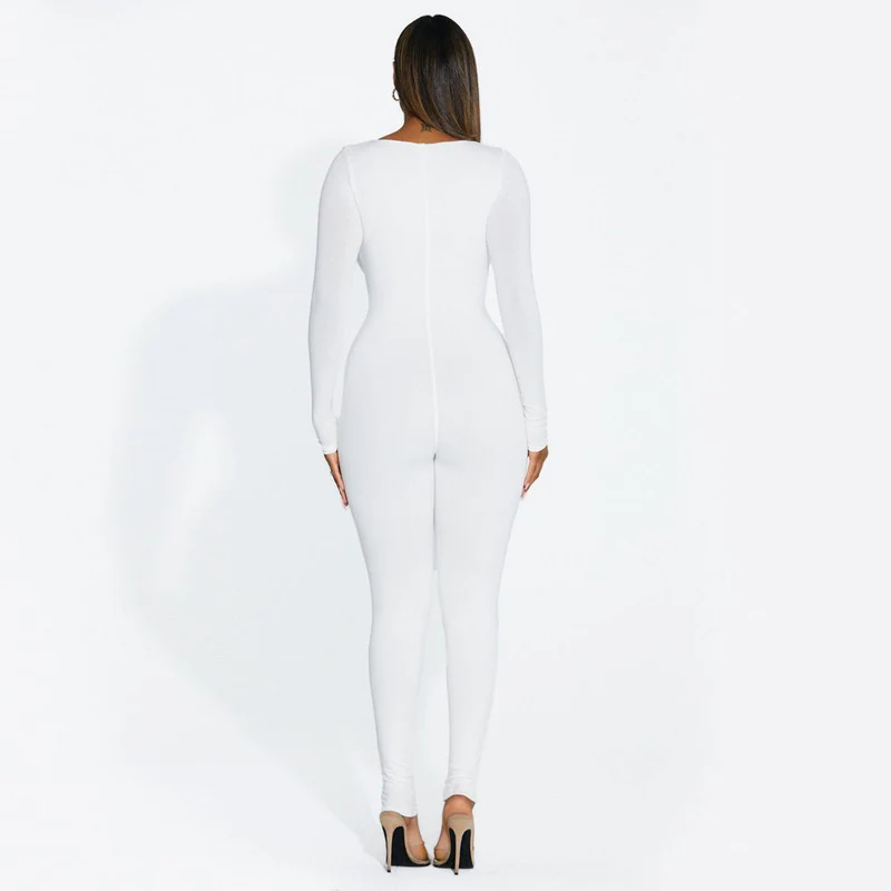 Damen Elegant geschnittener Langarm-Jumpsuit mit quadratischem Ausschnitt WOLFF - Image 5