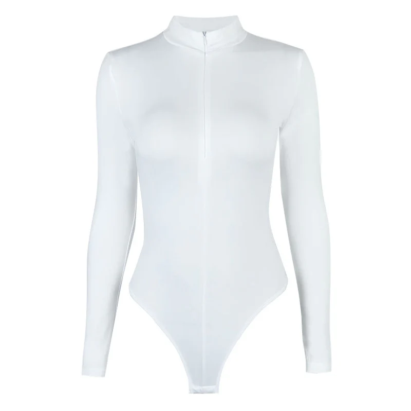 Damen Eleganter Langarm-Bodysuit mit Stehkragen und Reißverschluss WOLFF - Image 5