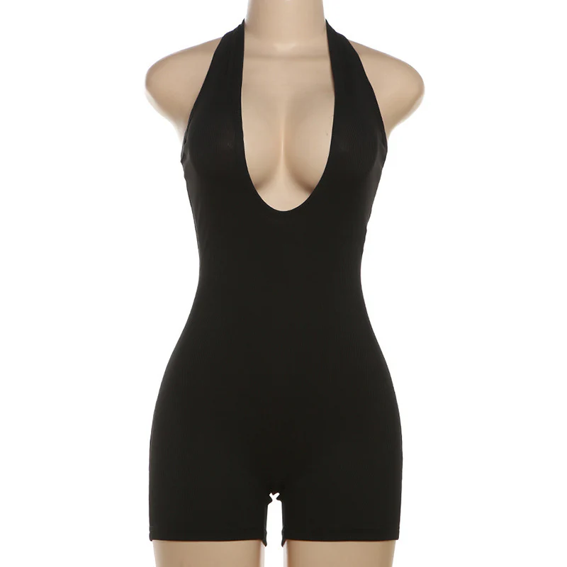 Damen figurbetonter Playsuit mit tiefem V-Ausschnitt WOLFF - Image 5