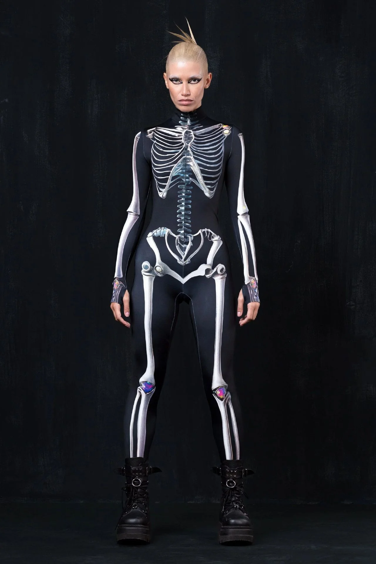 Damen Figurbetontes Jumpsuit mit Skelett-Design WOLFF - Image 6