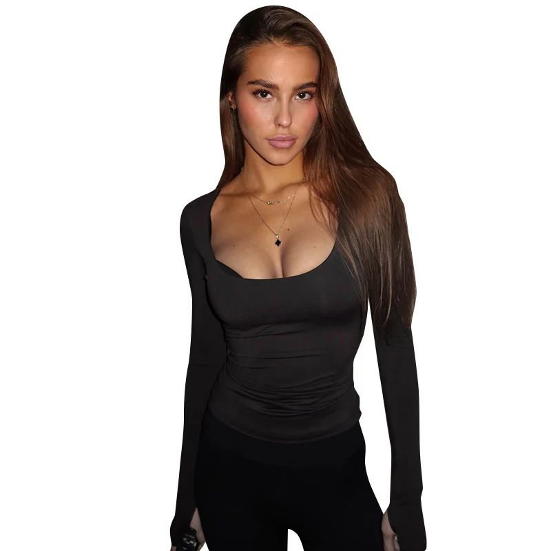 Damen figurbetontes Langarmshirt mit elegantem Rundhalsausschnitt WOLFF - Image 5
