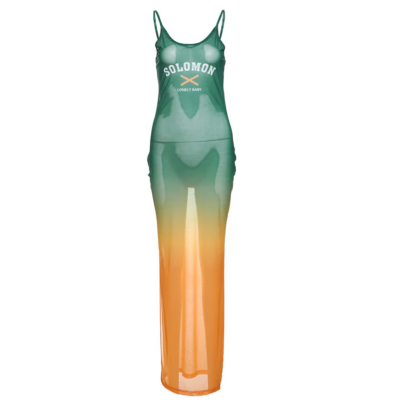 Damen Figurbetontes Maxikleid mit transparentem Mesh-Einsatz WOLFF - Image 7