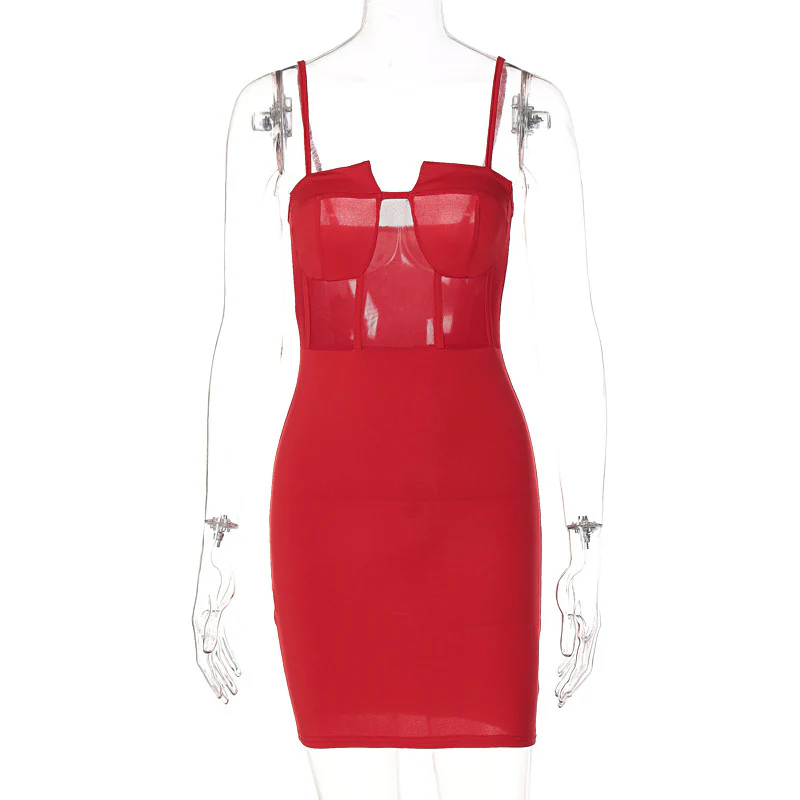 Damen figurbetontes Minikleid mit transparentem Mesh-Einsatz WOLFF - Image 6