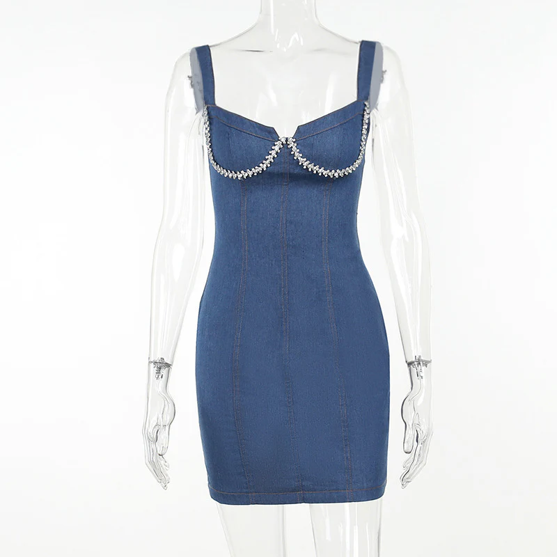 Damen Jeanskleid mit funkelnden Strassdetails WOLFF - Image 5