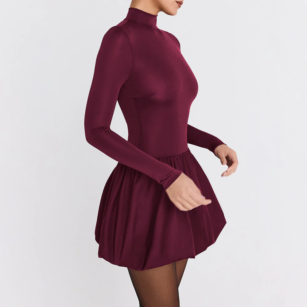 Damen Jumpsuit mit hohem Kragen und voluminösem Rockteil WOLFF - Image 3