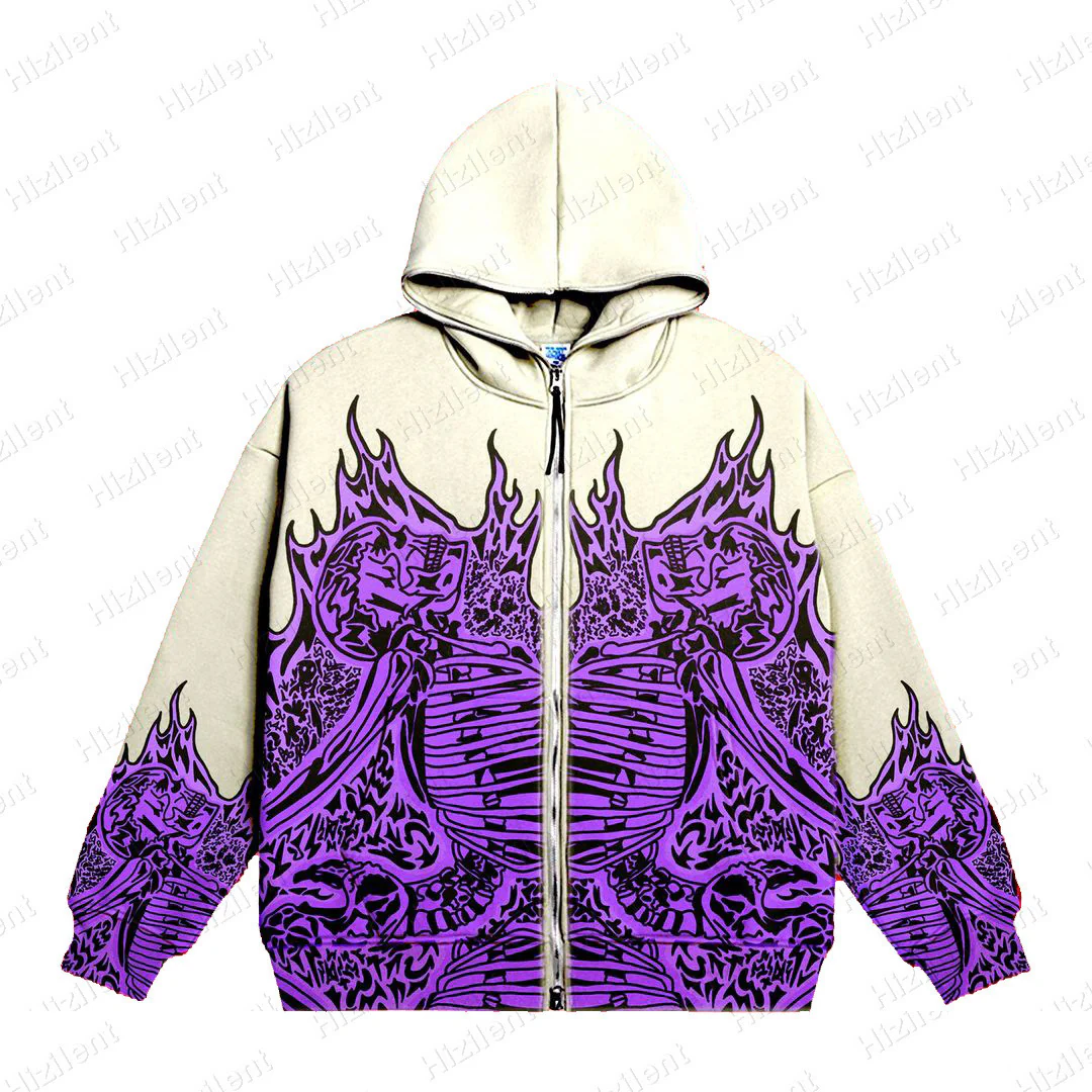 Damen Kapuzenjacke mit einzigartigem Skelettdruck und hohem Tragekomfort WOLFF - Image 6