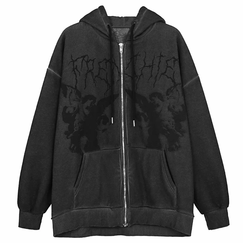 Damen Kapuzenpullover mit innovativem Engelskull-Design und großzügigen Taschen WOLFF - Image 8