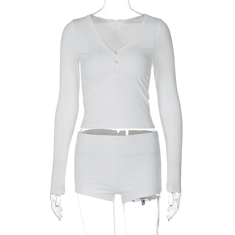 Damen Komfortables Langarm-Oberteil und Shorts Set WOLFF - Image 8