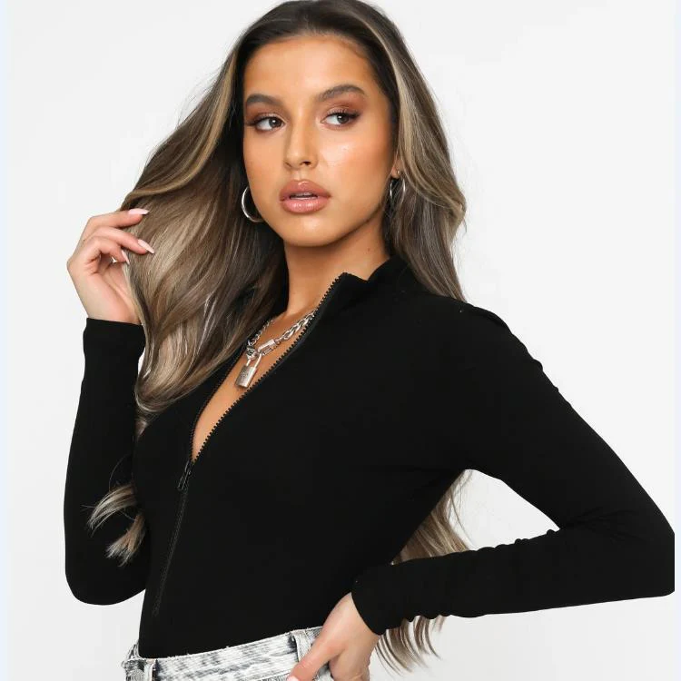Damen Langarm-Bodysuit mit innovativem Reißverschluss und figurbetontem Schnitt WOLFF - Image 3