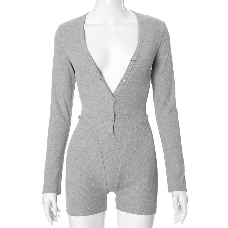 Damen Langarm-Bodysuit mit tiefem V-Ausschnitt und Knopfverschlüssen WOLFF - Image 6