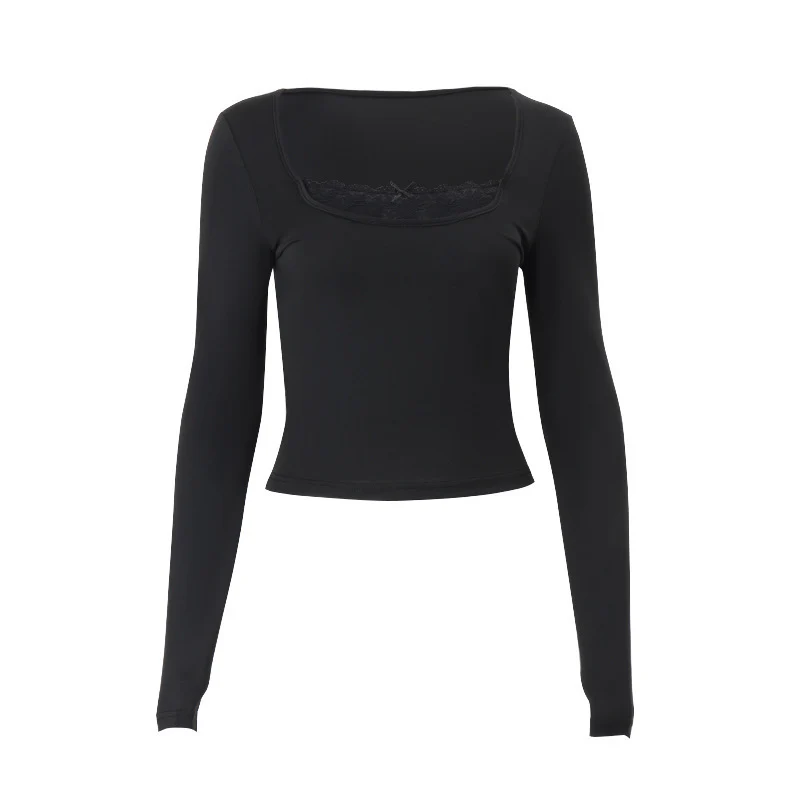 Damen Langarmshirt mit elegantem Spitzenbesatz und figurbetontem Schnitt WOLFF - Image 6