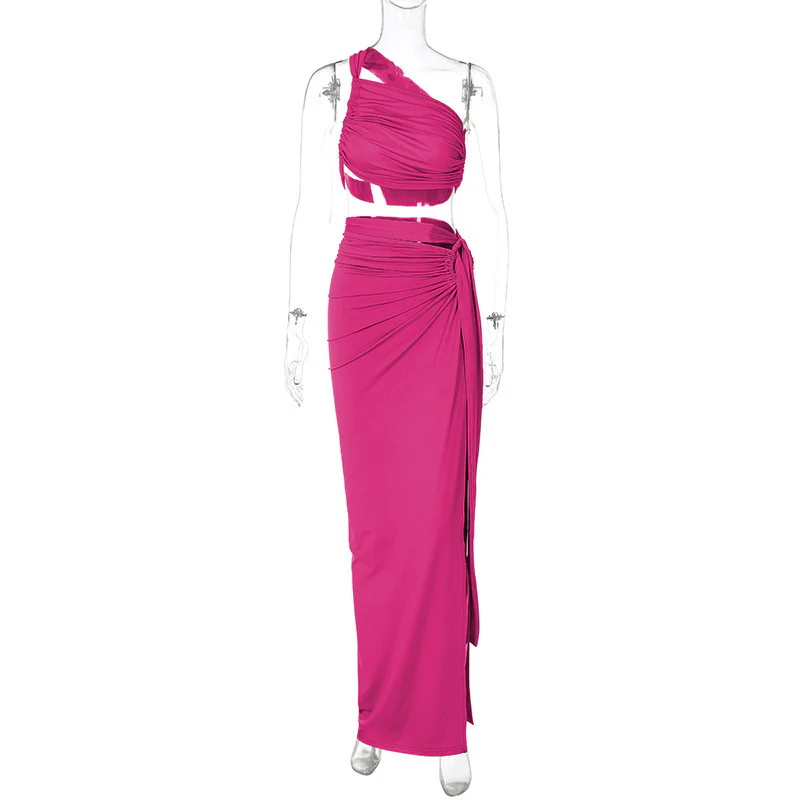 Damen Langes Wickelkleid mit asymmetrischem Dekolleté und Drapierungsdetails WOLFF - Image 6