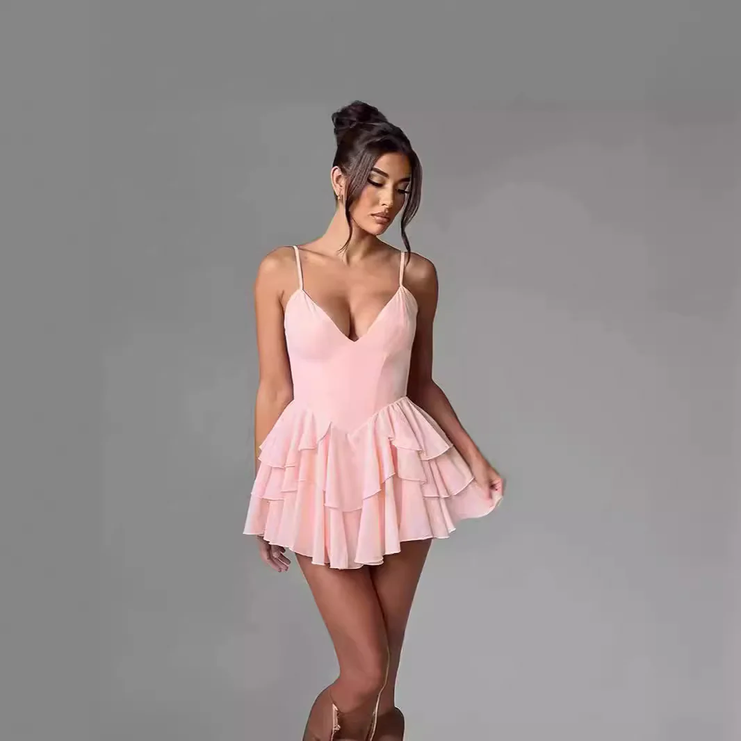 Damen luftiges Sommerkleid mit Rüschendetails und tiefem V-Ausschnitt WOLFF - Image 4