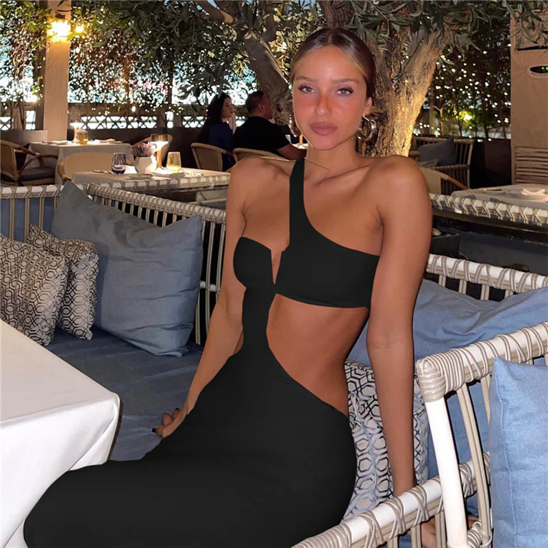 Damen Maxi-Kleid mit asymmetrischem Ausschnitt und eleganten Cut-Outs WOLFF - Image 4