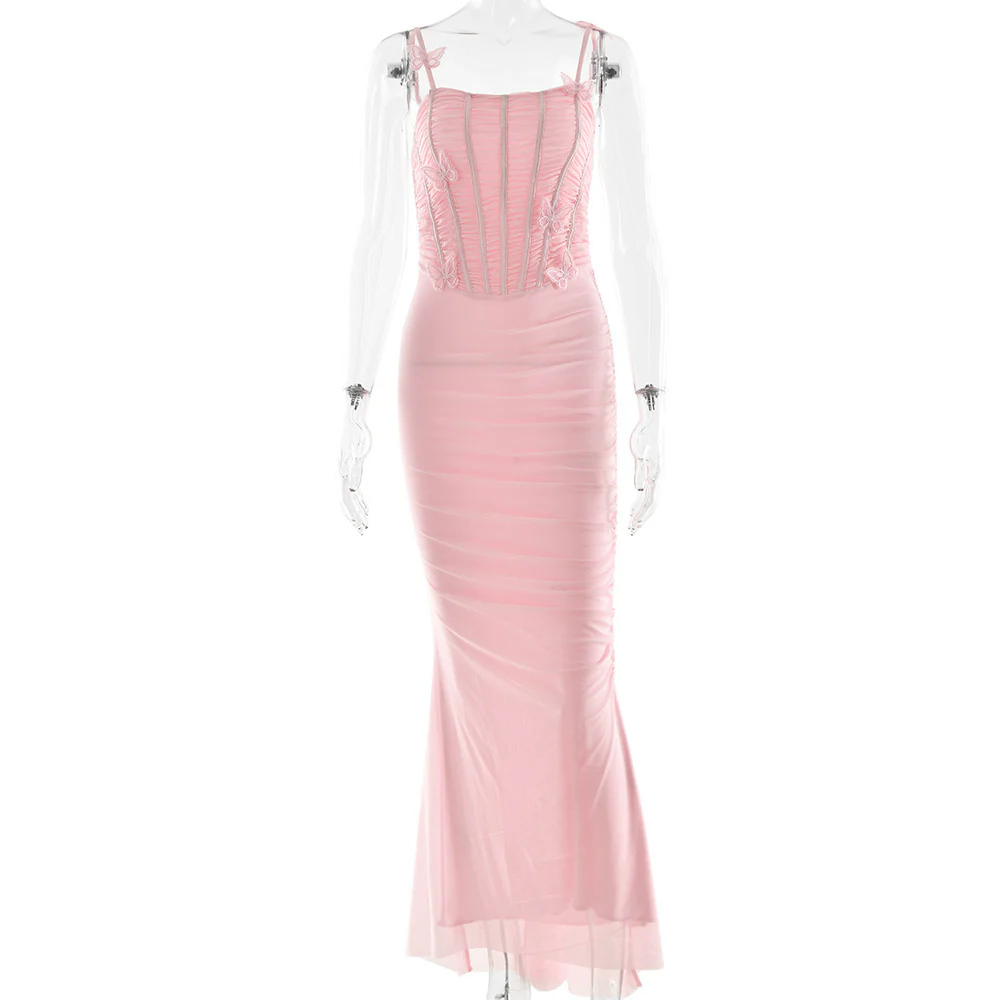 Damen Maxikleid mit ansprechendem Rüschendesign und figurbetontem Schnitt WOLFF - Image 5