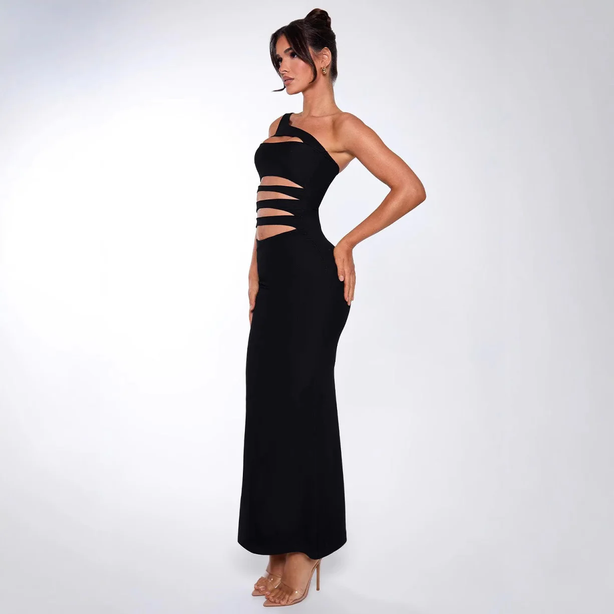 Damen Maxikleid mit asymmetrischem Schnitt und verführerischen Cut-Out-Details WOLFF - Image 2