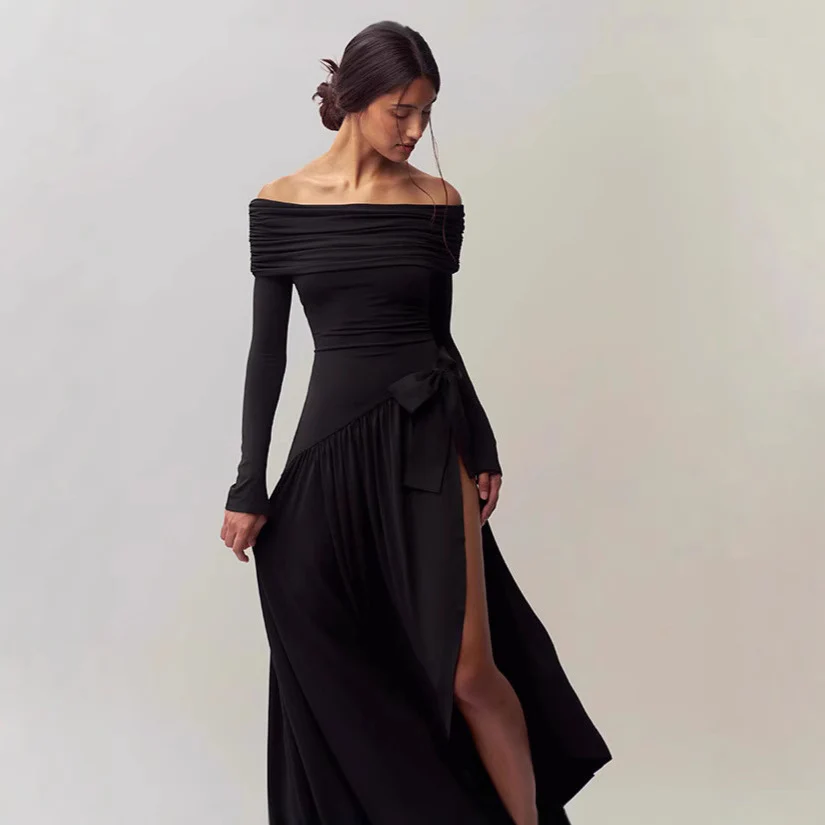 Damen Maxikleid mit asymmetrischem Schnitt und voluminösem Drapé WOLFF