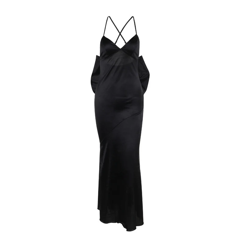 Damen Maxikleid mit tiefem V-Ausschnitt und feinen Schnürdetails WOLFF - Image 5