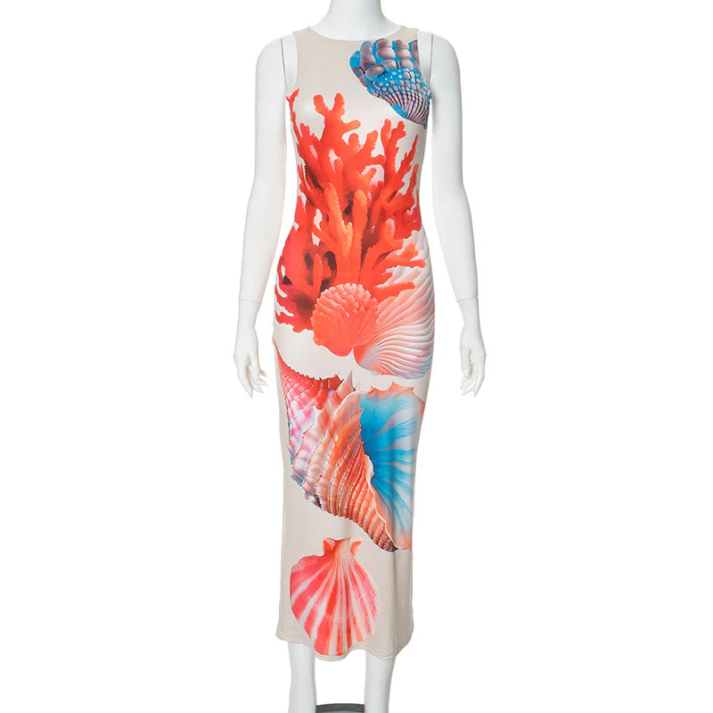 Damen Maxikleid mit tropischem Muschel-Design WOLFF - Image 6