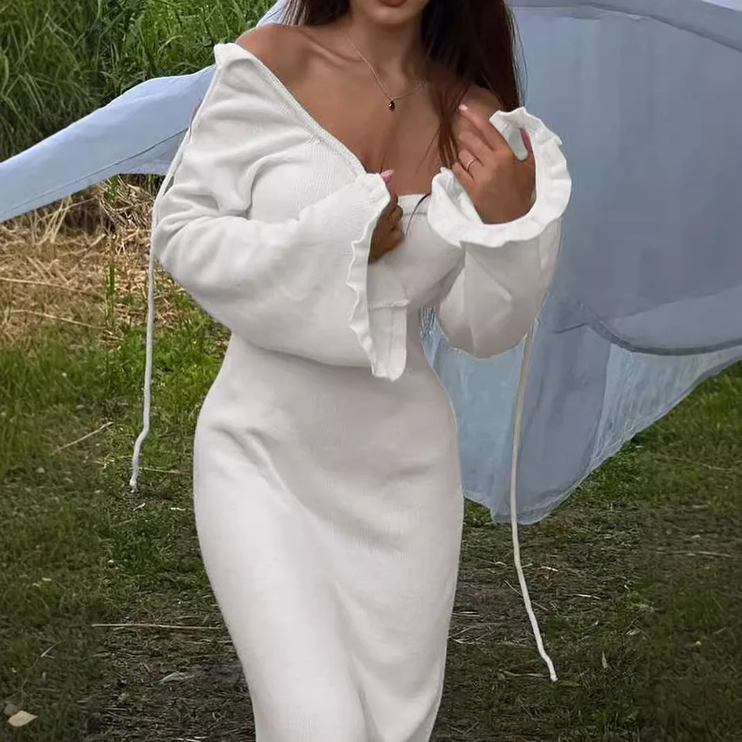 Damen Maxikleid mit weiten Ärmeln und nostalgischem Design WOLFF - Image 2