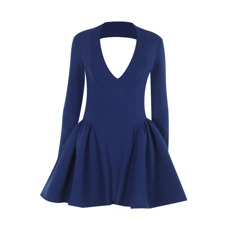 Damen Mini-Kleid mit tiefem V-Ausschnitt und schwingendem Rock WOLFF - Image 5