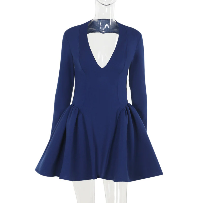 Damen Mini-Kleid mit tiefem V-Ausschnitt und schwingendem Rock WOLFF - Image 7