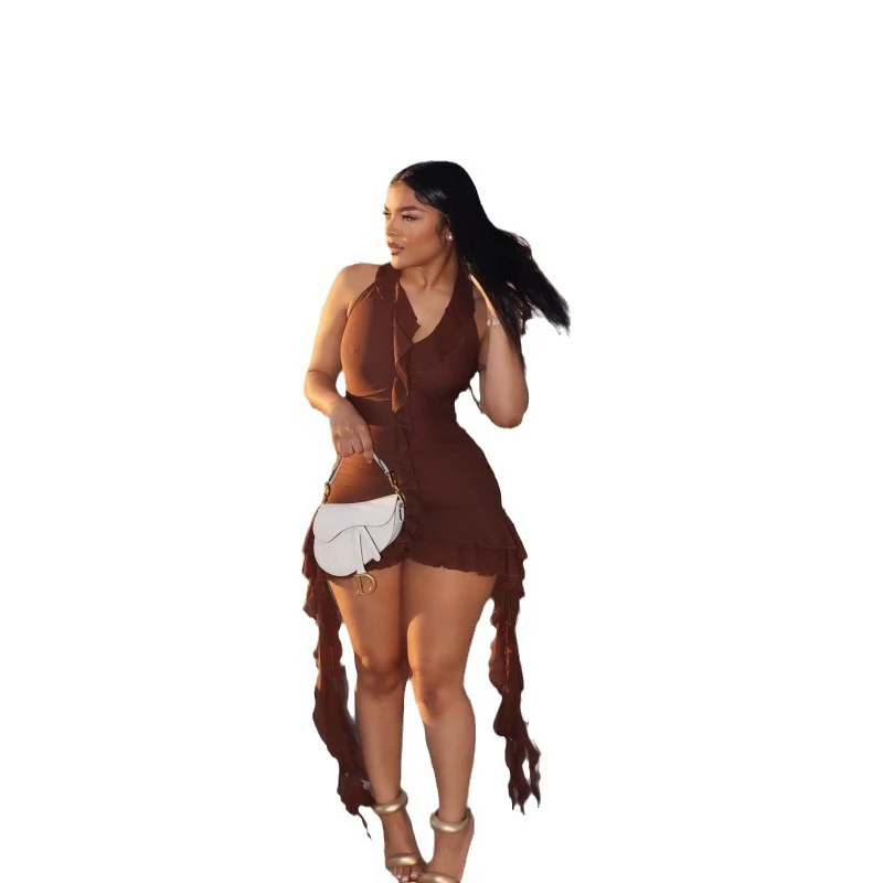 Damen Mini-Top Kleid mit Rüschendetails und raffiniertem Rückenschnitt WOLFF - Image 5