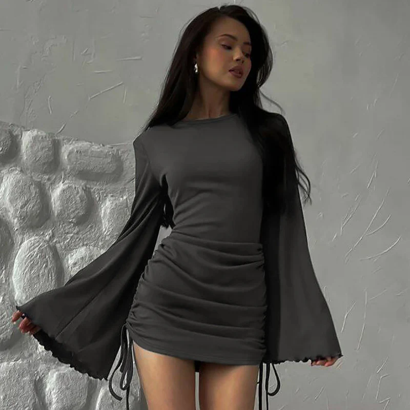 Damen Minikleid mit dramatischen weit geschnittenen Ärmeln und raffinierten Raffungselementen WOLFF - Image 8