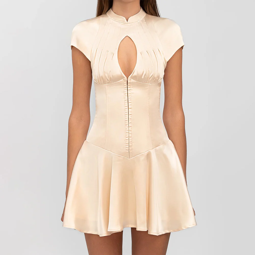 Damen modisches Kleid mit hohem Stehkragen und raffinierter Taillierung WOLFF - Image 7