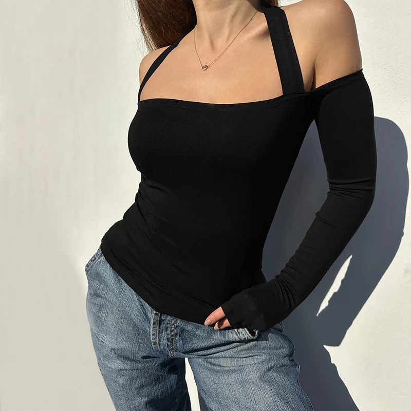 Damen Off-Shoulder Langarmtop mit innovativem Design WOLFF - Image 2