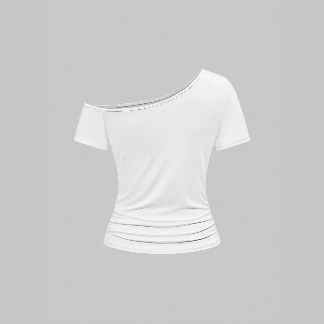 Damen off-shoulder T-Shirt mit kreativem Love-Print und flaggenmotiven WOLFF - Image 2
