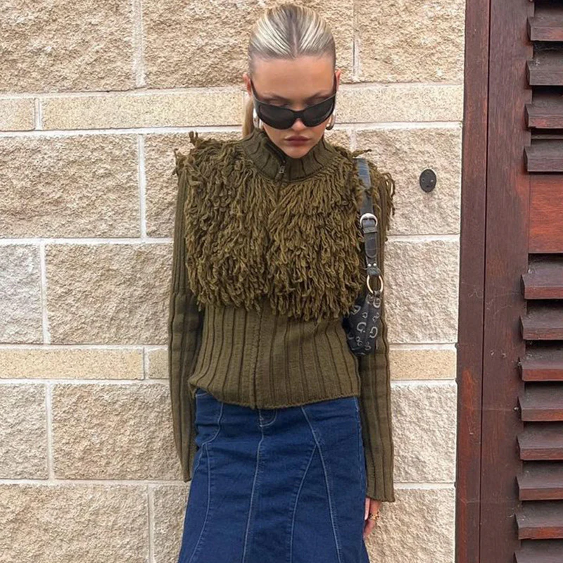 Damen Pullover mit strukturiertem Fransendesign WOLFF - Image 4