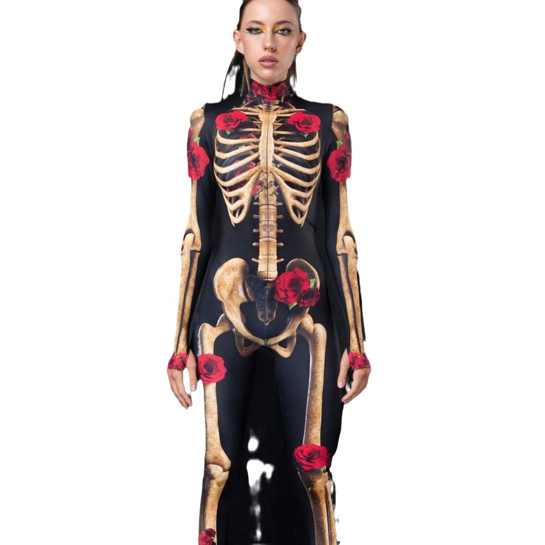 Damen Skin Suit mit einzigartigem Skelett-Motiv und floralen Akzenten WOLFF - Image 5