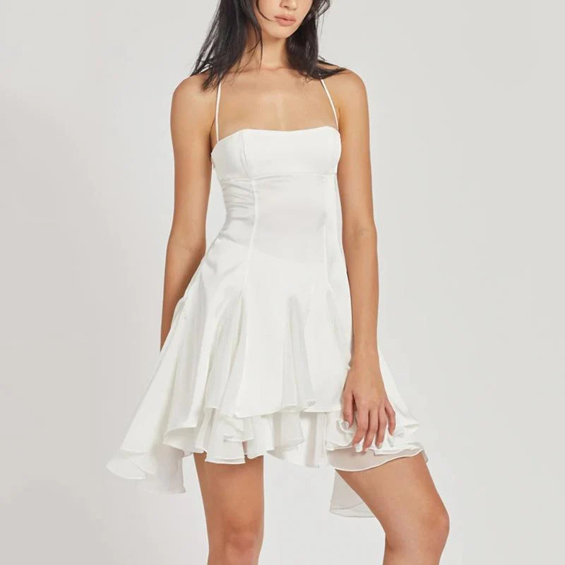 Damen Sommerliches Minikleid mit fließendem Stoff und schulterfreiem Design WOLFF - Image 3